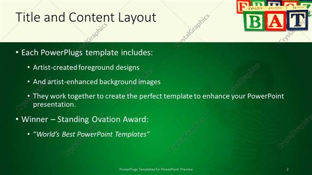 Title and Content presentation slide layout