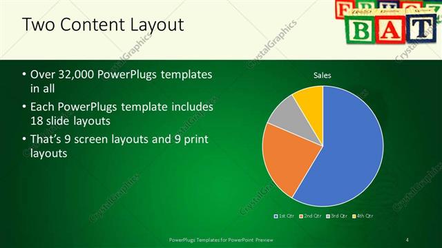 Two Content presentation slide layout