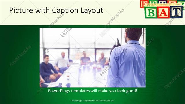 Picture with Caption presentation slide layout