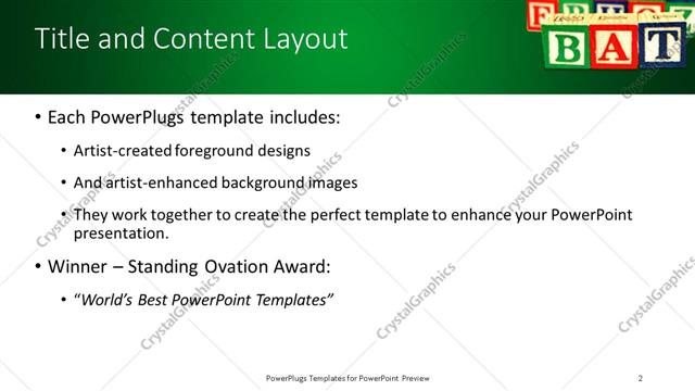 Title and Content presentation slide layout