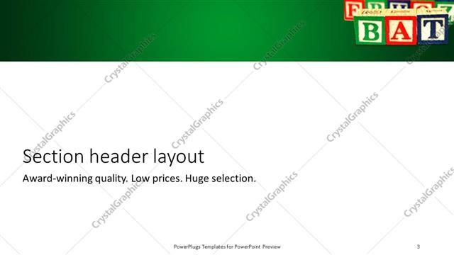 Section Header presentation slide layout