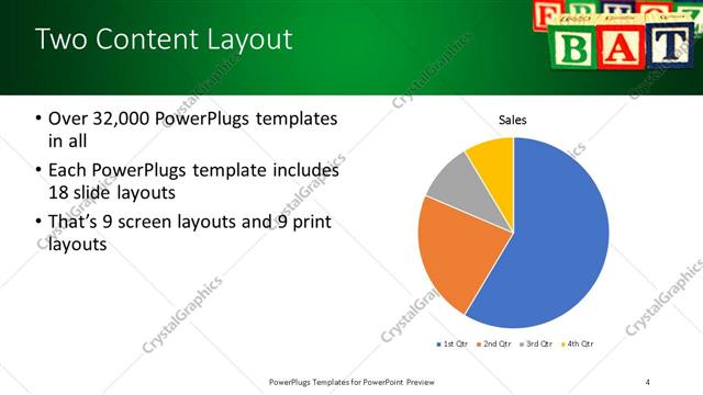 Two Content presentation slide layout