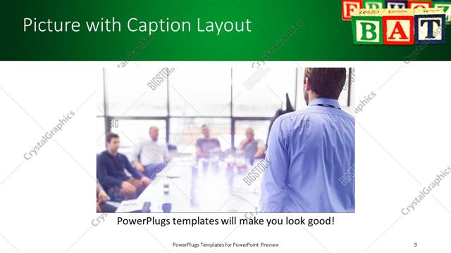 Picture with Caption presentation slide layout