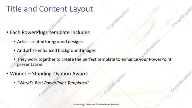 Title and Content presentation slide layout