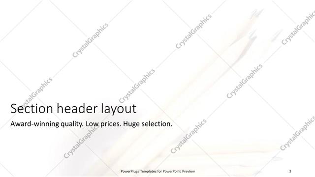 Section Header presentation slide layout