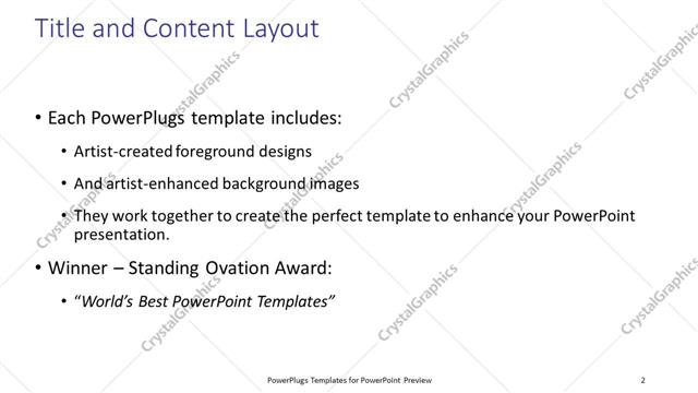 Title and Content presentation slide layout