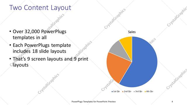 Two Content presentation slide layout