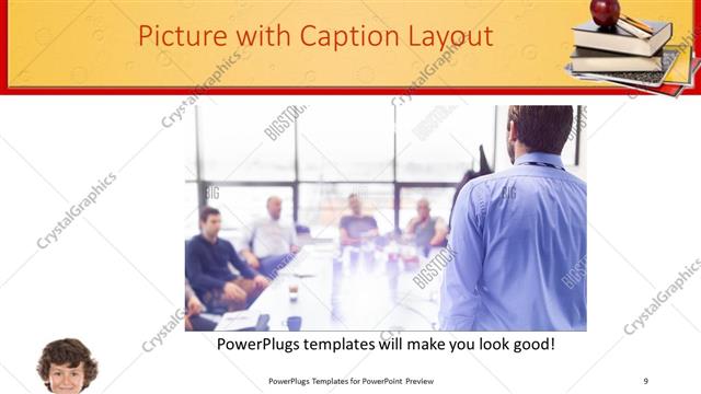 Picture with Caption presentation slide layout