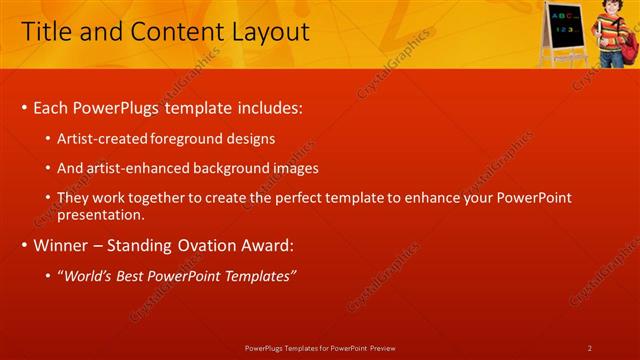 Title and Content presentation slide layout