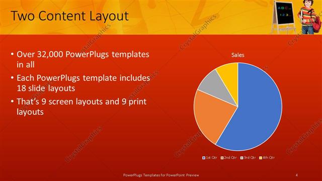 Two Content presentation slide layout