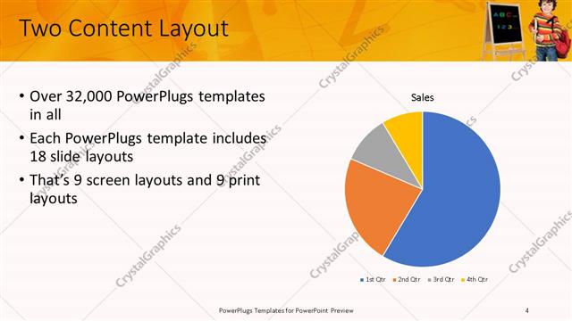 Two Content presentation slide layout