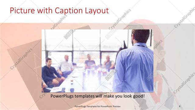 Picture with Caption presentation slide layout
