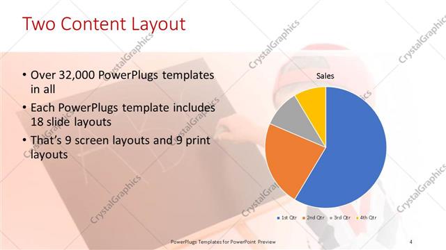 Two Content presentation slide layout