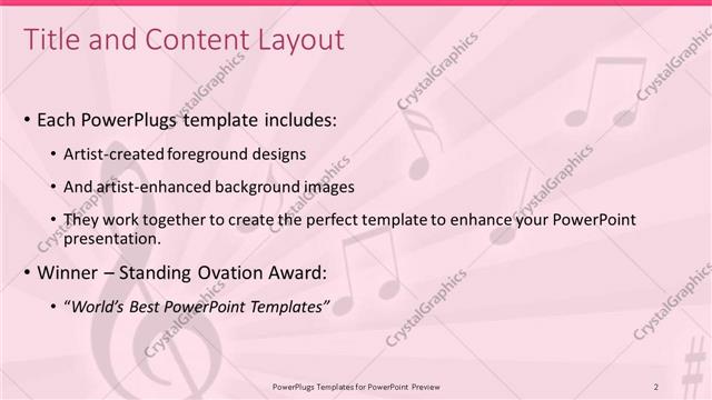 Title and Content presentation slide layout