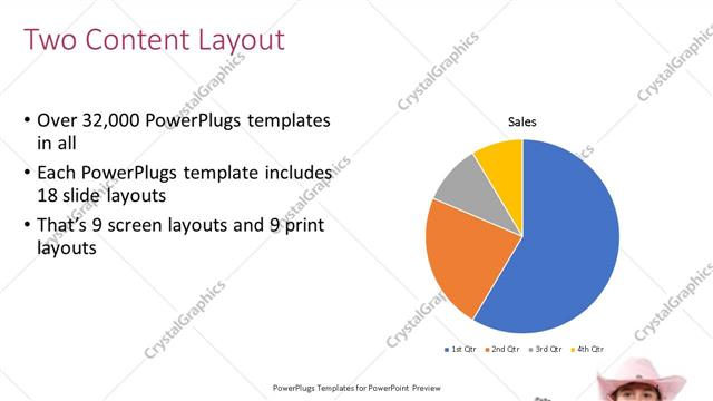 Two Content presentation slide layout