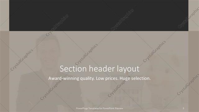 Section Header presentation slide layout
