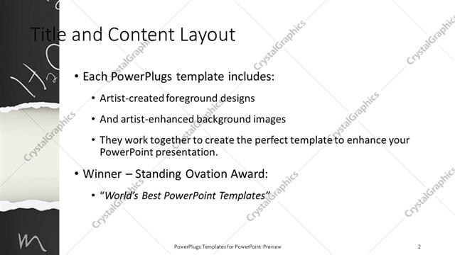 Title and Content presentation slide layout