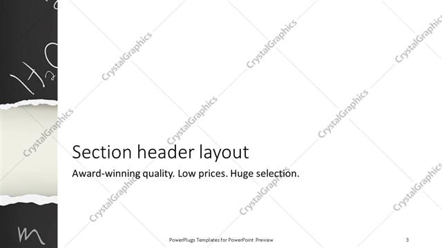 Section Header presentation slide layout