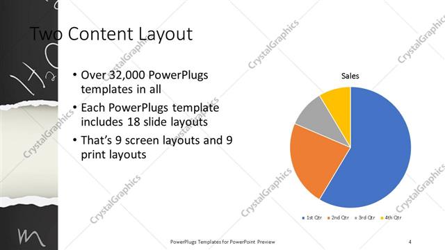 Two Content presentation slide layout