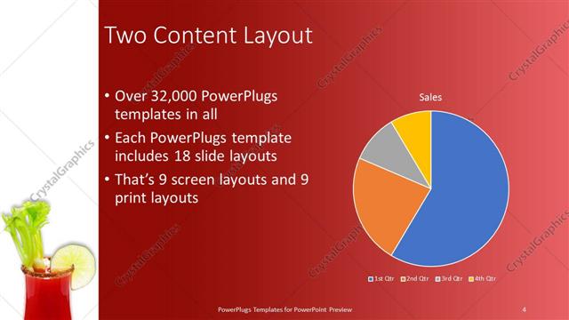 Two Content presentation slide layout