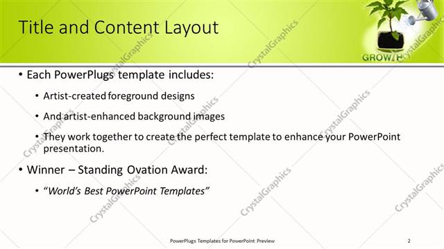 Title and Content presentation slide layout
