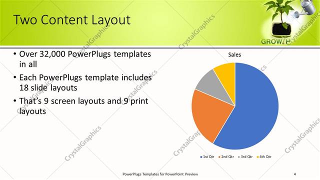 Two Content presentation slide layout