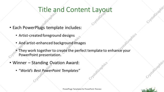 Title and Content presentation slide layout