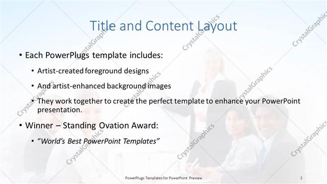 Title and Content presentation slide layout