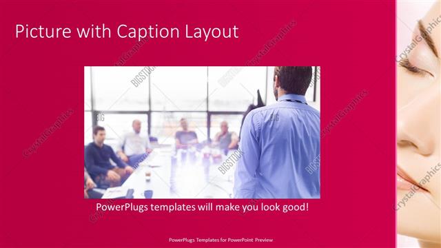 Picture with Caption presentation slide layout