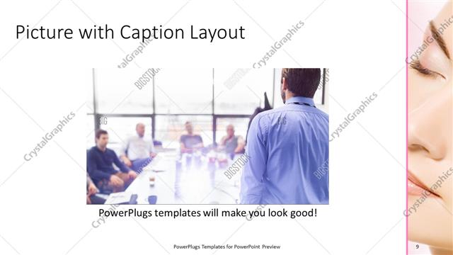 Picture with Caption presentation slide layout
