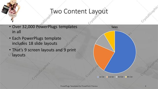 Two Content presentation slide layout