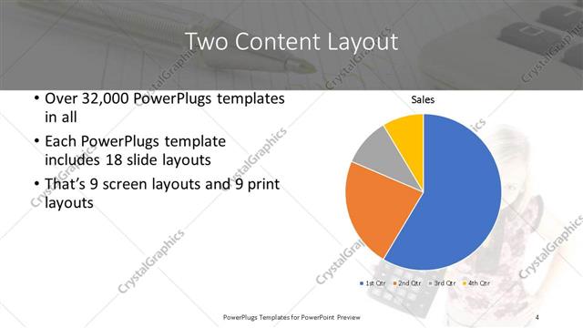 Two Content presentation slide layout