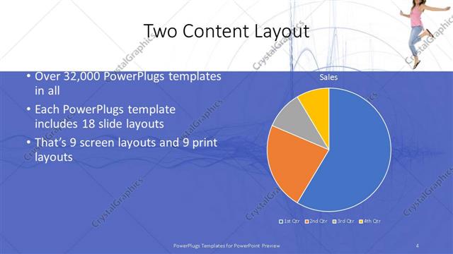 Two Content presentation slide layout