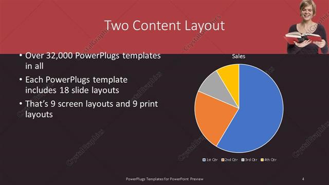 Two Content presentation slide layout