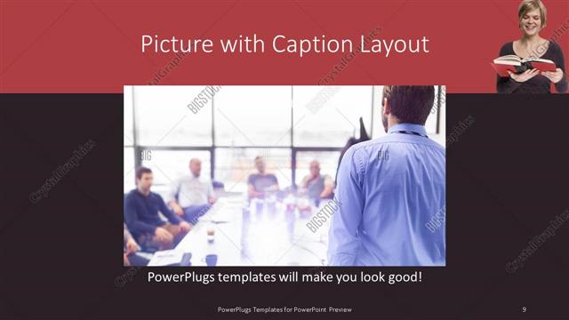 Picture with Caption presentation slide layout