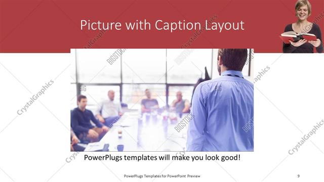Picture with Caption presentation slide layout