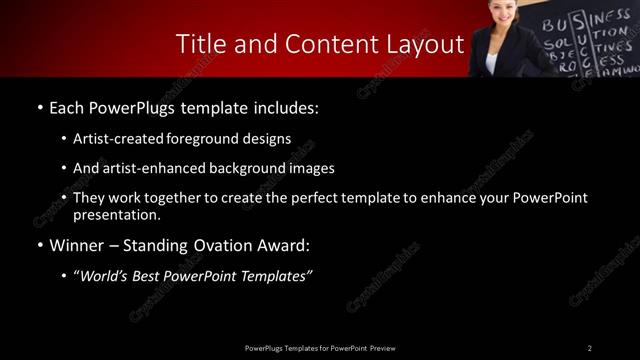 Title and Content presentation slide layout