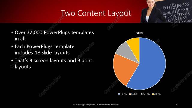 Two Content presentation slide layout