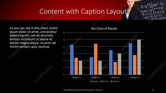 Content with Caption presentation slide layout