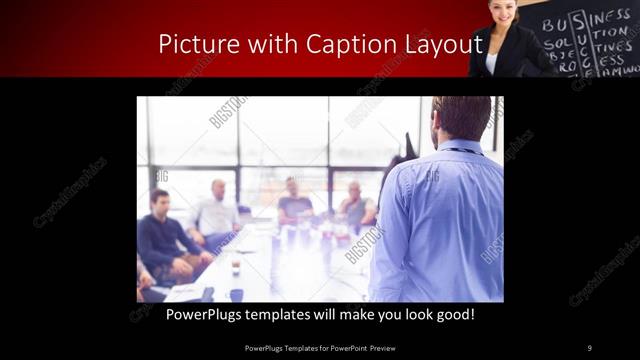 Picture with Caption presentation slide layout