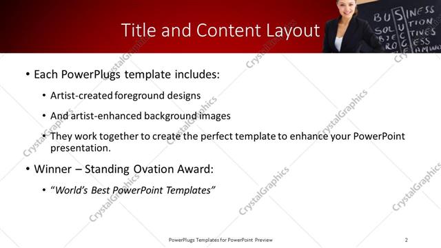 Title and Content presentation slide layout