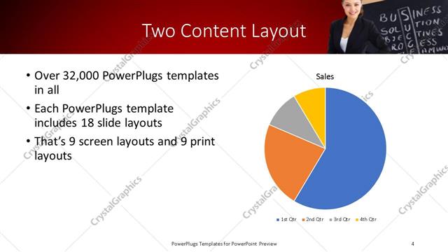 Two Content presentation slide layout