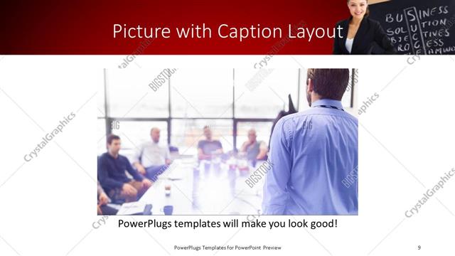 Picture with Caption presentation slide layout