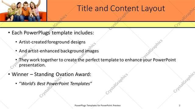 Title and Content presentation slide layout