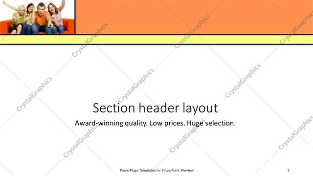 Section Header presentation slide layout