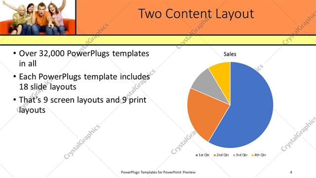 Two Content presentation slide layout