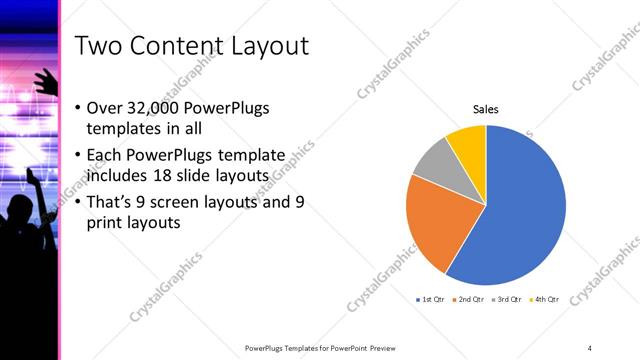 Two Content presentation slide layout