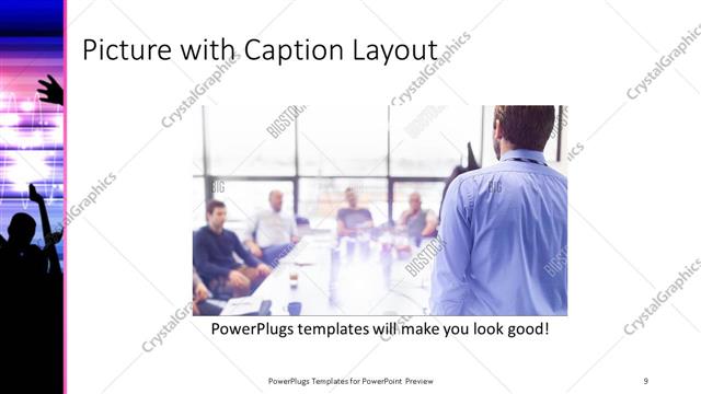 Picture with Caption presentation slide layout