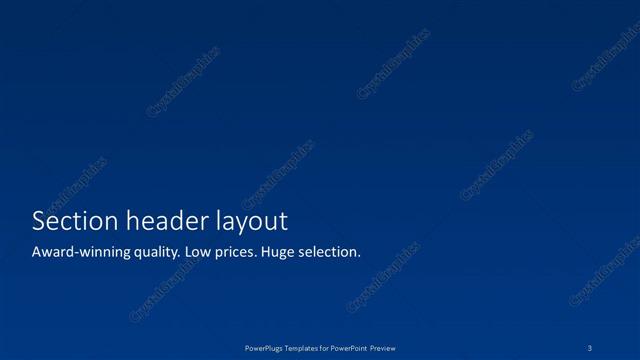 Section Header presentation slide layout