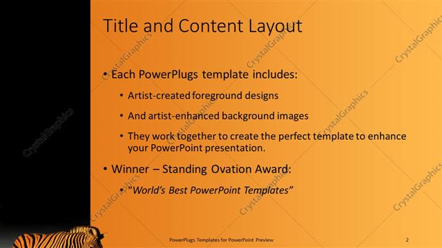 Title and Content presentation slide layout